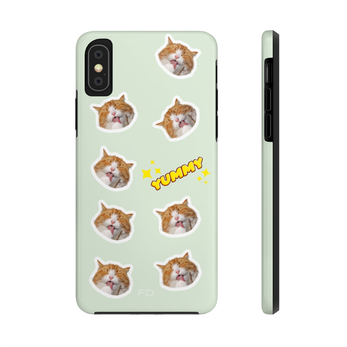 Yummy Feline Durable iPhone Case with Wireless Charging