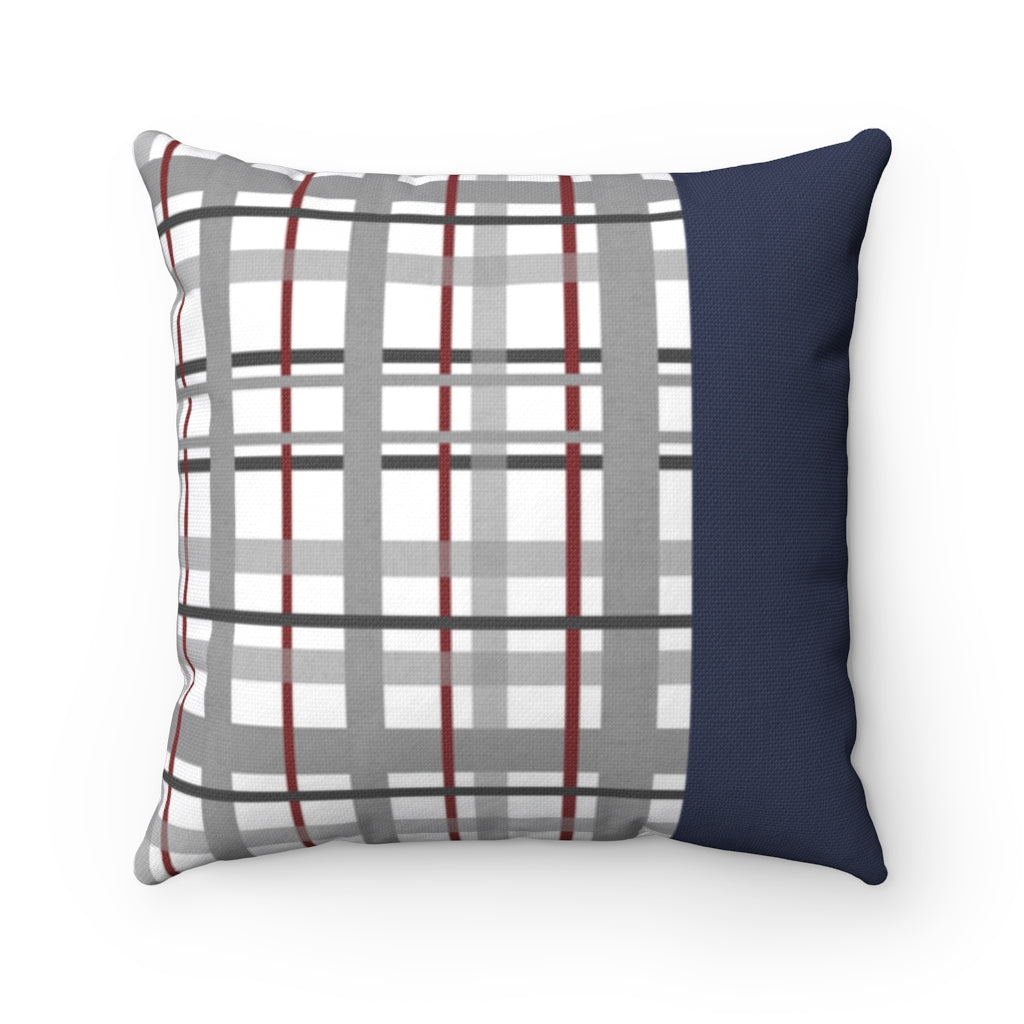 Plaid Design Gray Cushion - Home Decor Accents in 4 Sizes