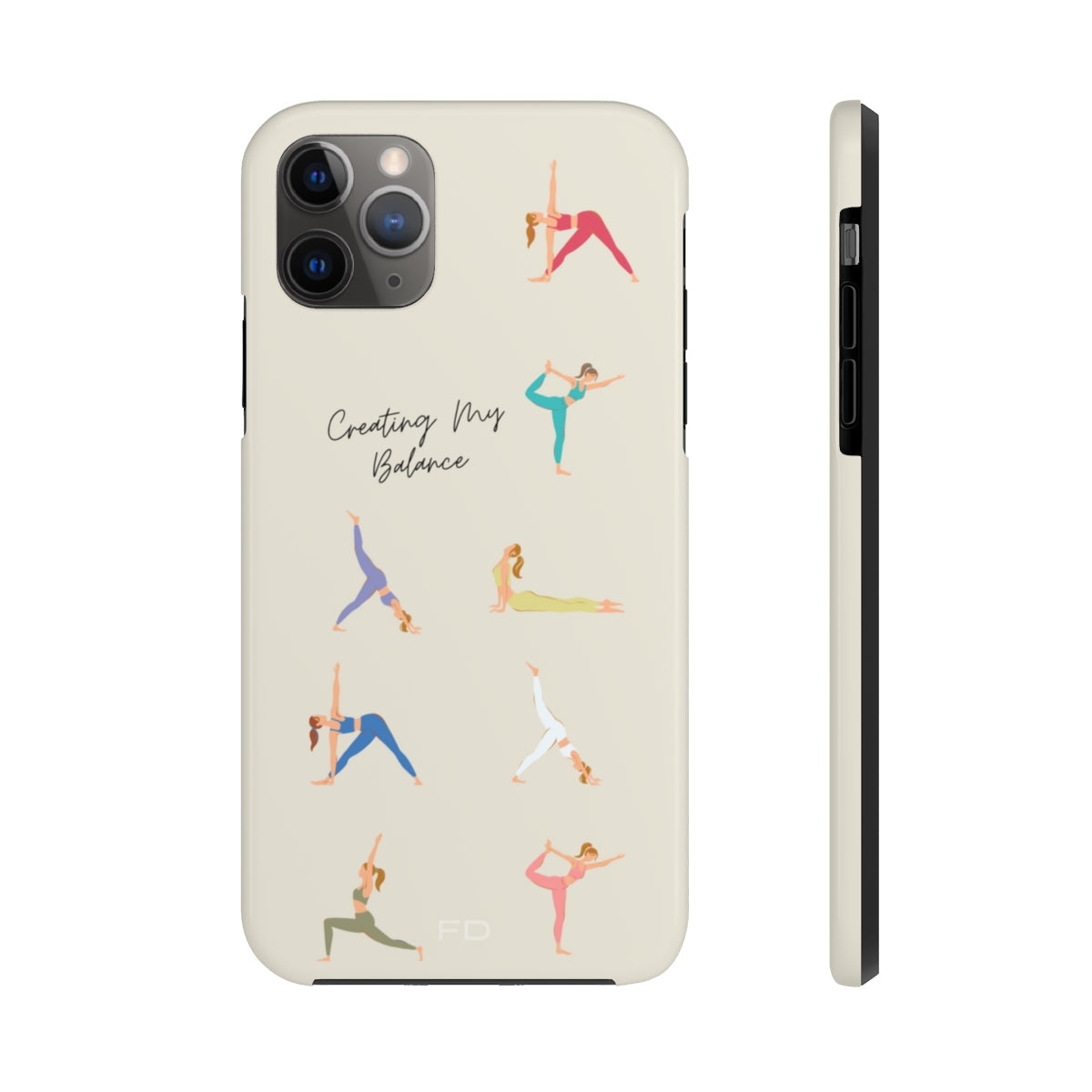 Tough Case for iPhone with Wireless Charging - Yoga Poses
