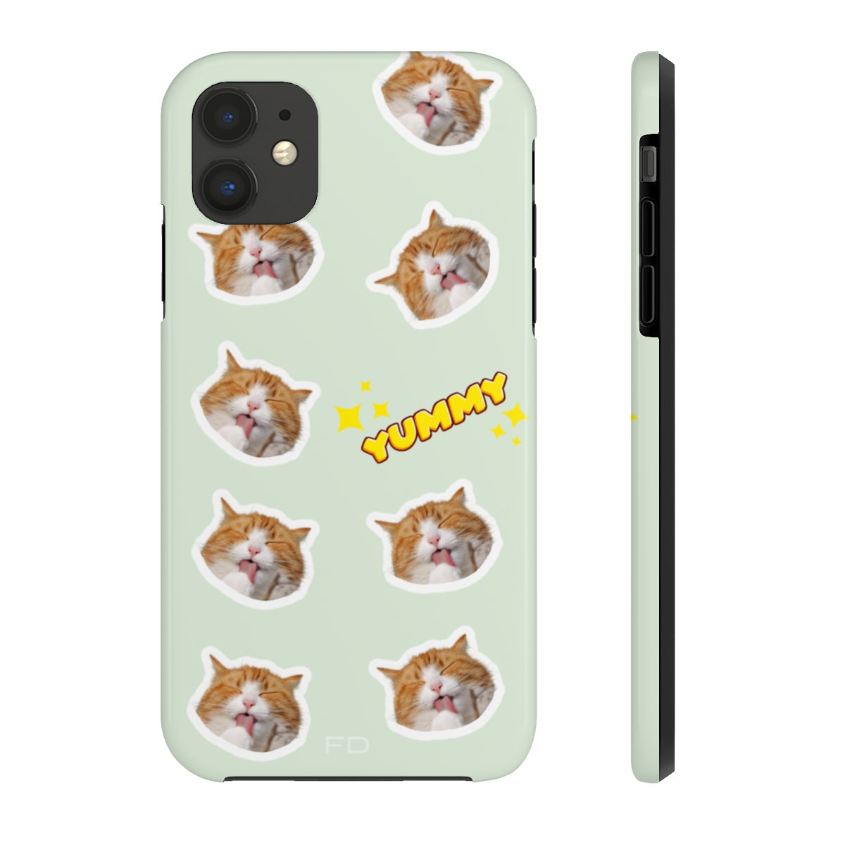 Yummy Feline Durable iPhone Case with Wireless Charging