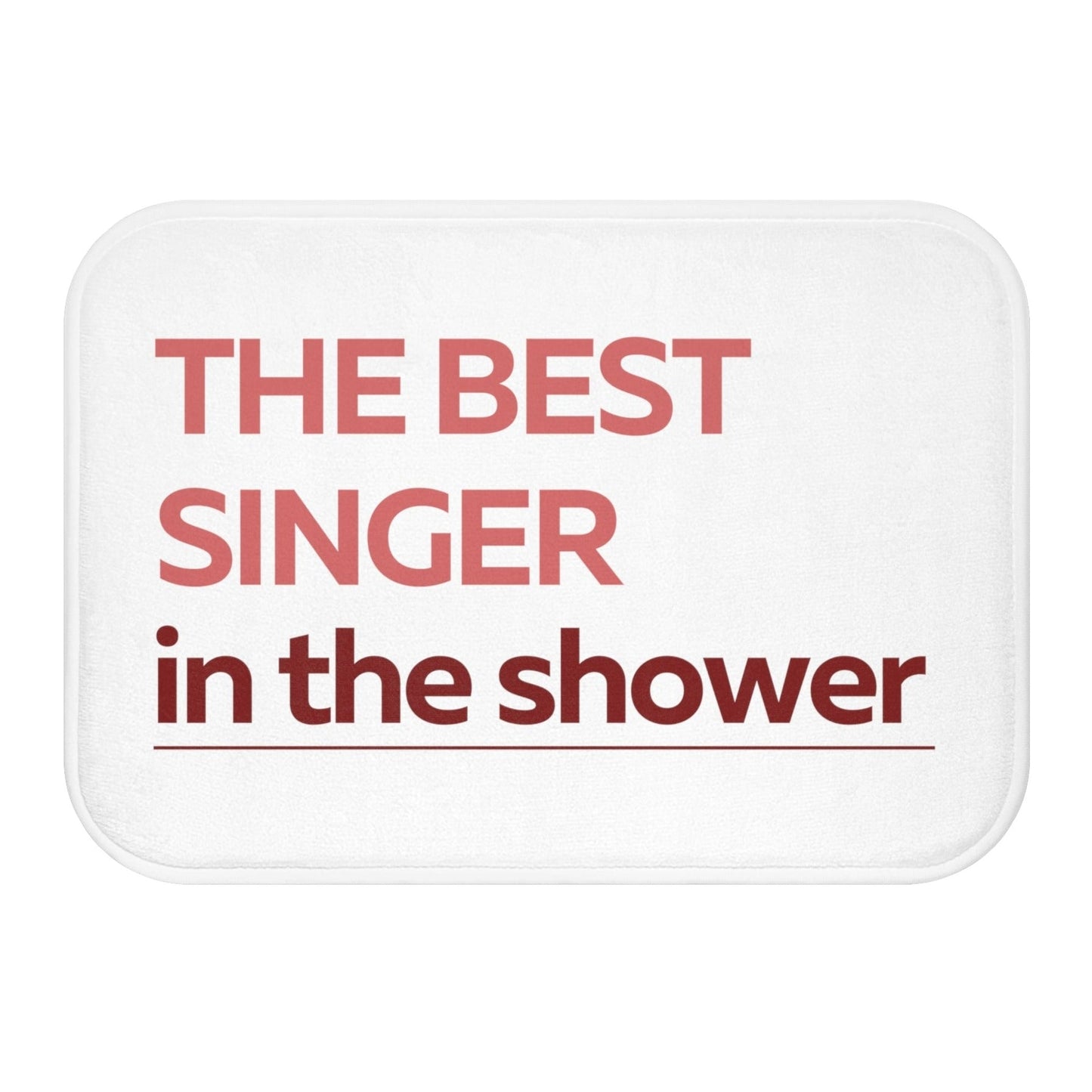 The Top Vocalist Shower Red Bath Mat