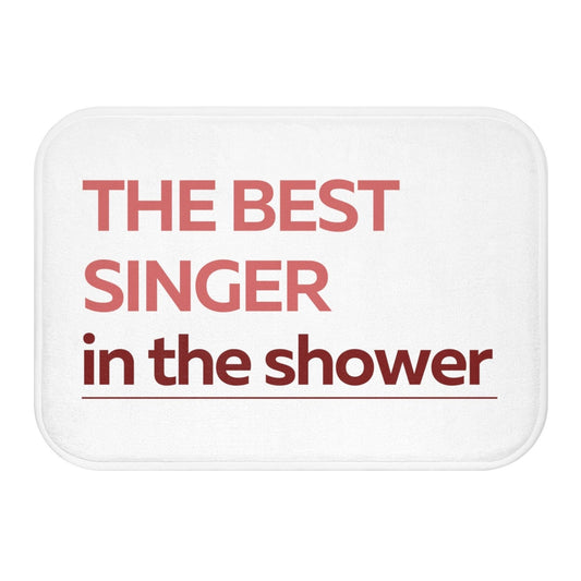 The Top Vocalist Shower Red Bath Mat
