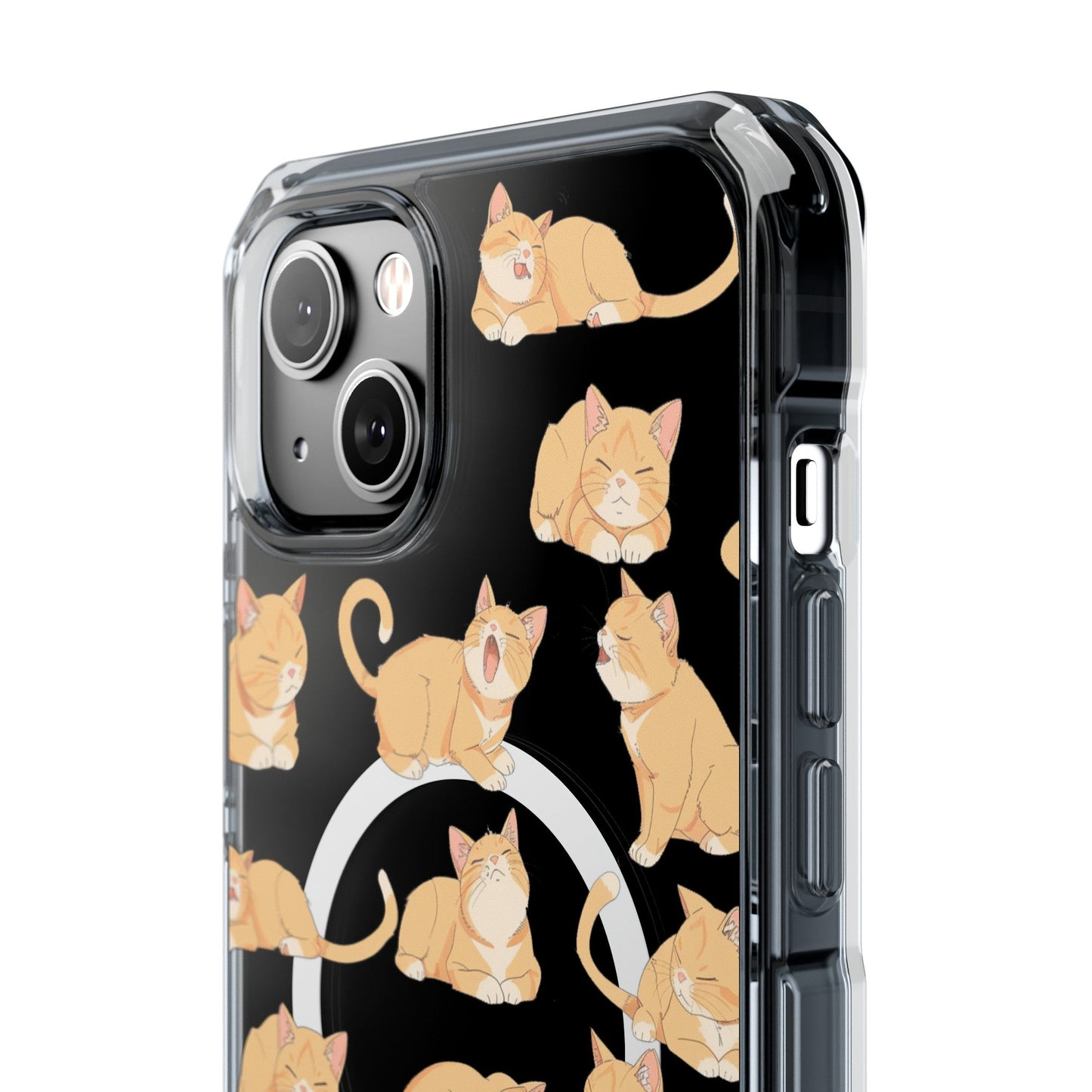 Tabby Feline Design Magnetic Case for iPhone 14 and 15 Series