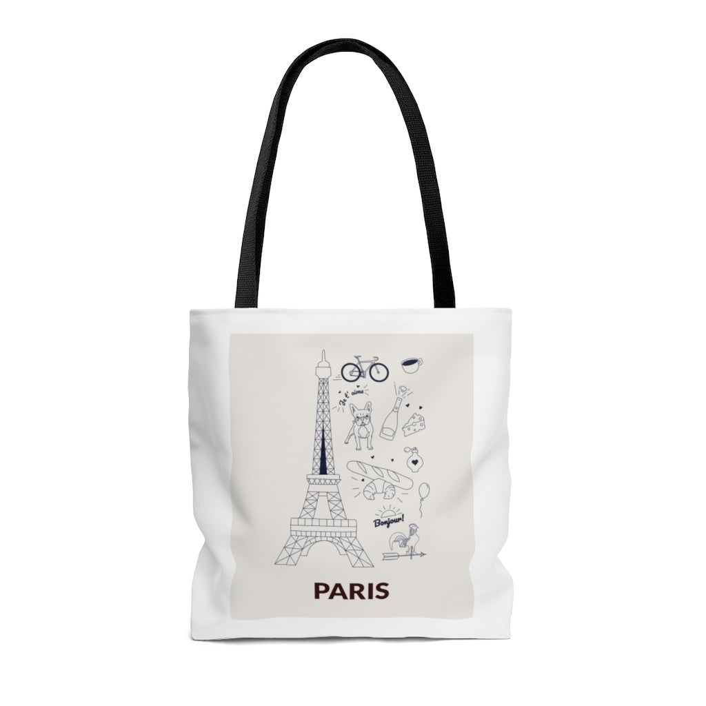 Everyday Shopper Tote Bag Medium - Symbolic Essence of PARIS