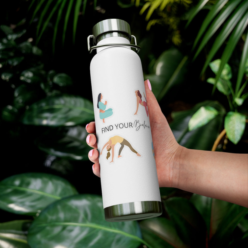 Discover Equilibrium: 22oz Thermos Bottle for Yoga Poses