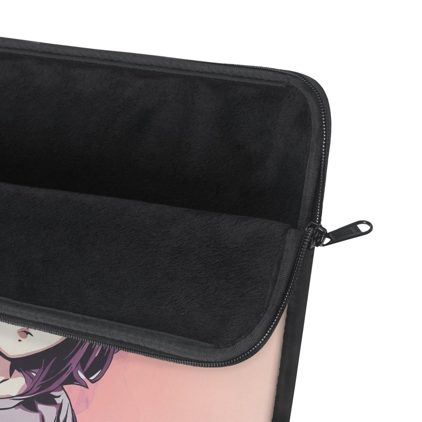 Anime Girl Laptop Sleeve with Vibrant Purple Hair