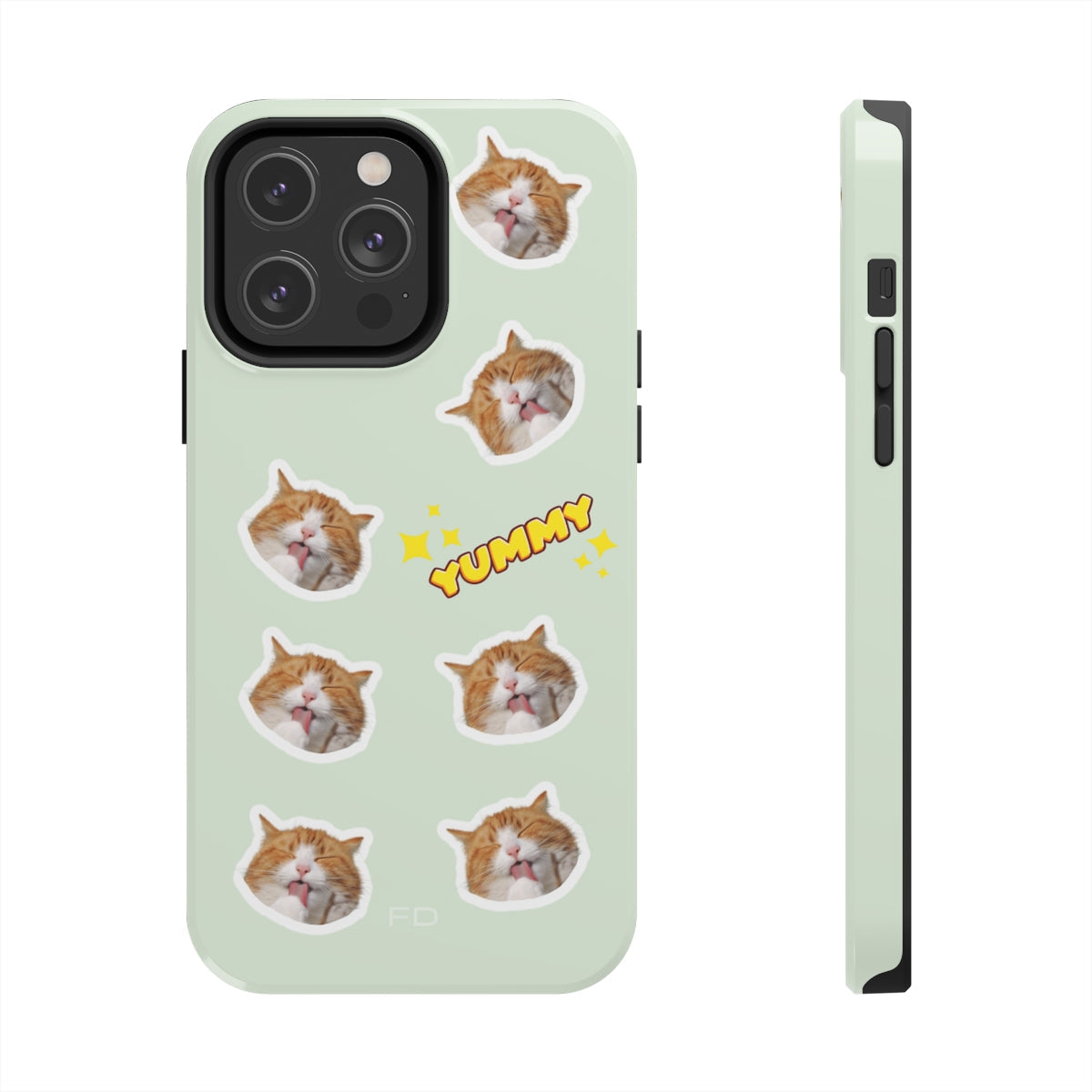 Yummy Feline Durable iPhone Case with Wireless Charging