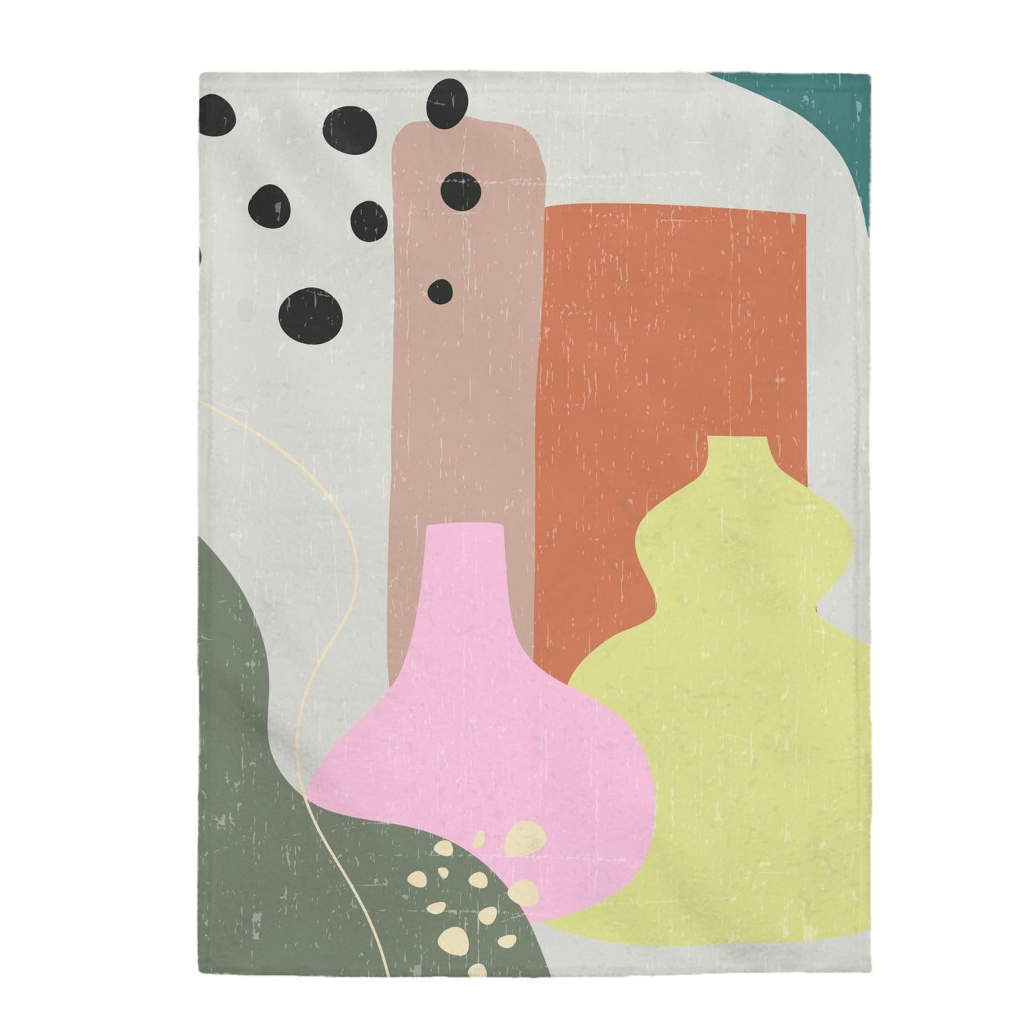 Abstract Vase Soft Throw Blanket