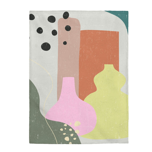 Abstract Vase Soft Throw Blanket