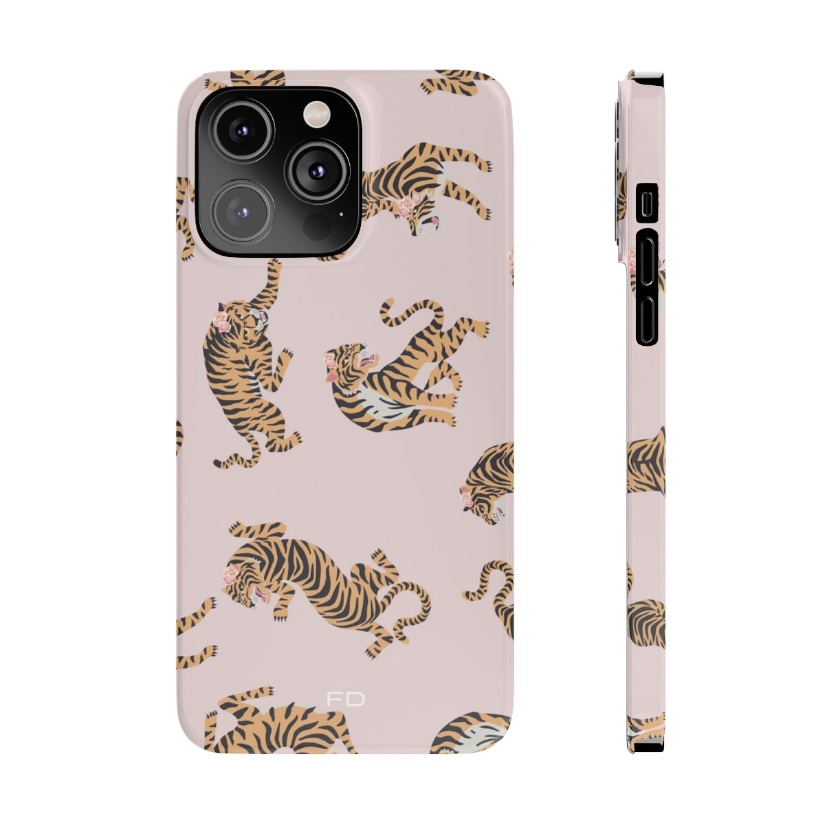 Slim iPhone Case featuring Leopard and Roses Design