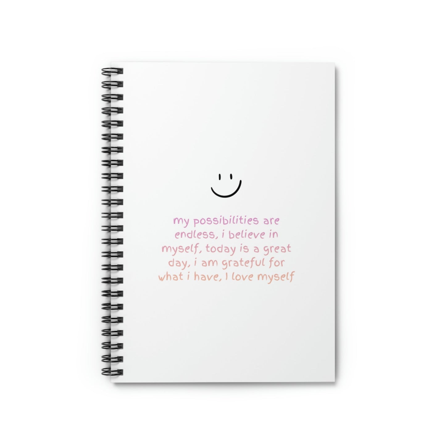 Spiral Notebook for Encouraging Affirmations