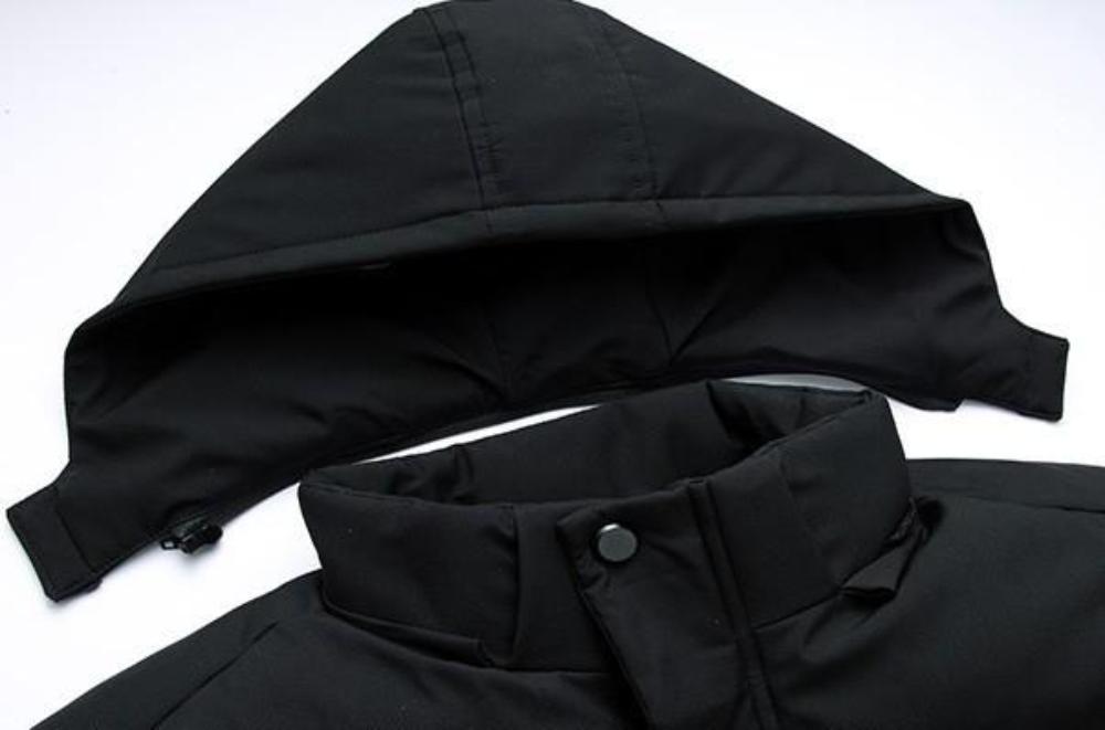 Winter Coat with Detachable Hood for Men