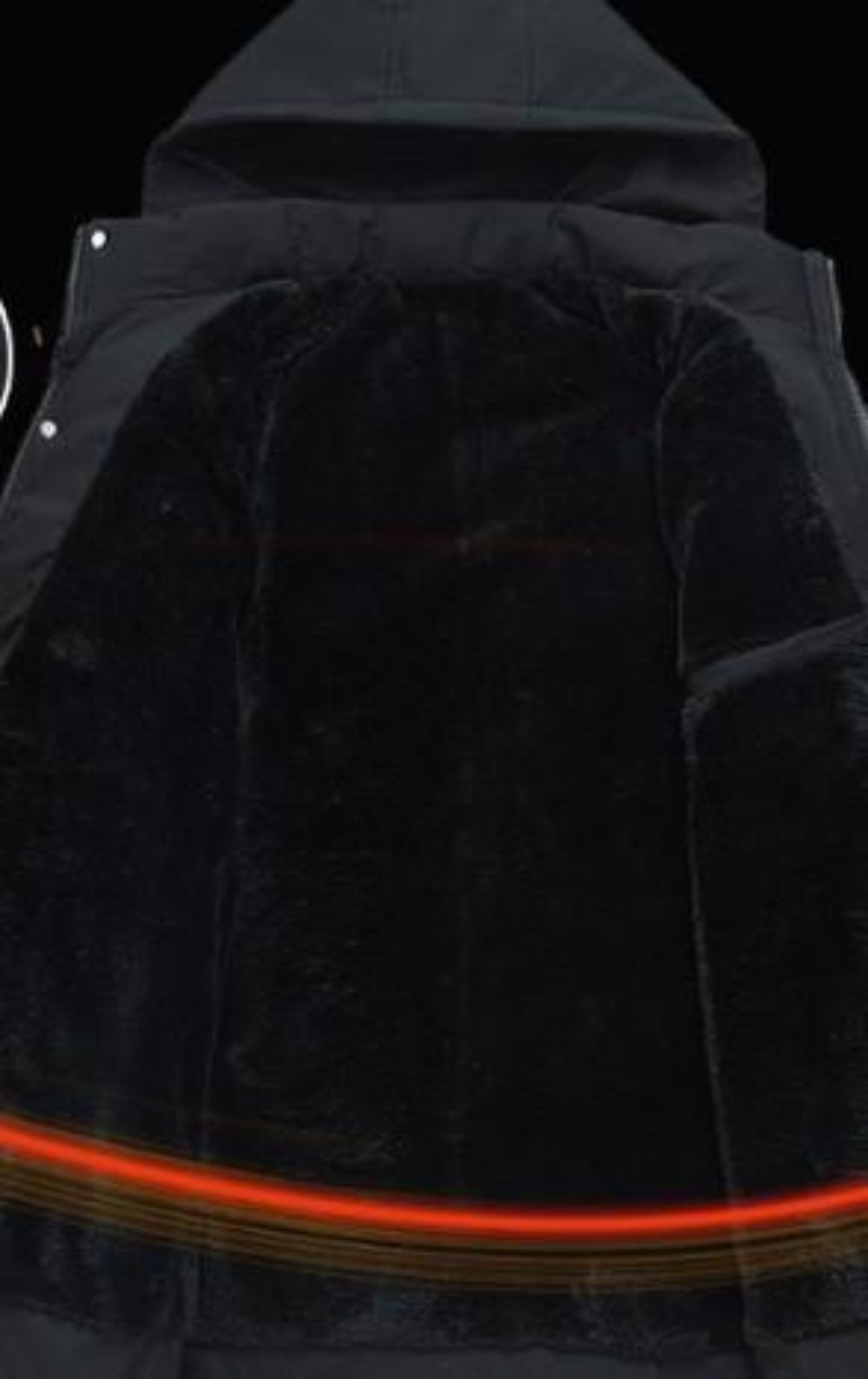 Winter Coat with Detachable Hood for Men