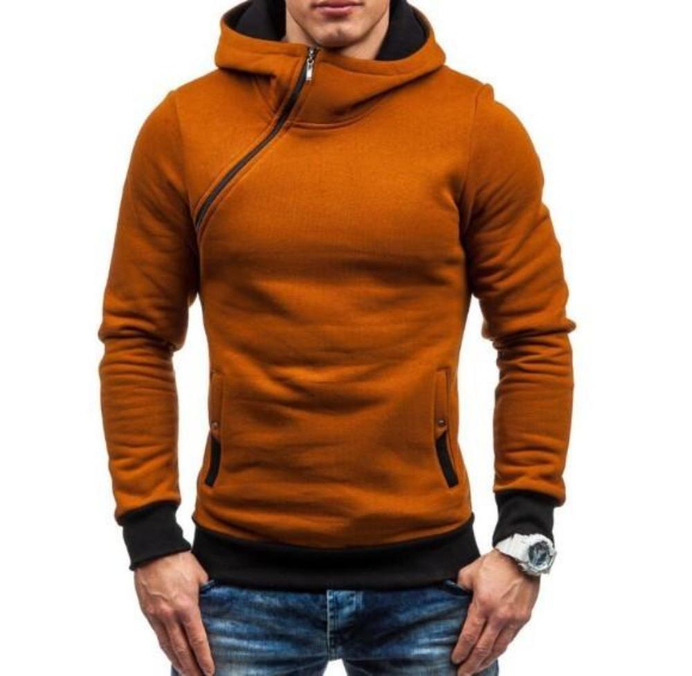Zippered Hooded Sweatshirt for Men