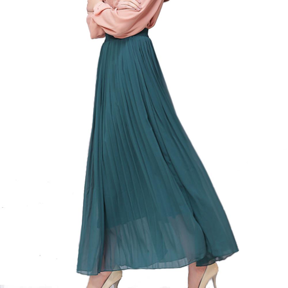 Chiffon Skirt with Pleats