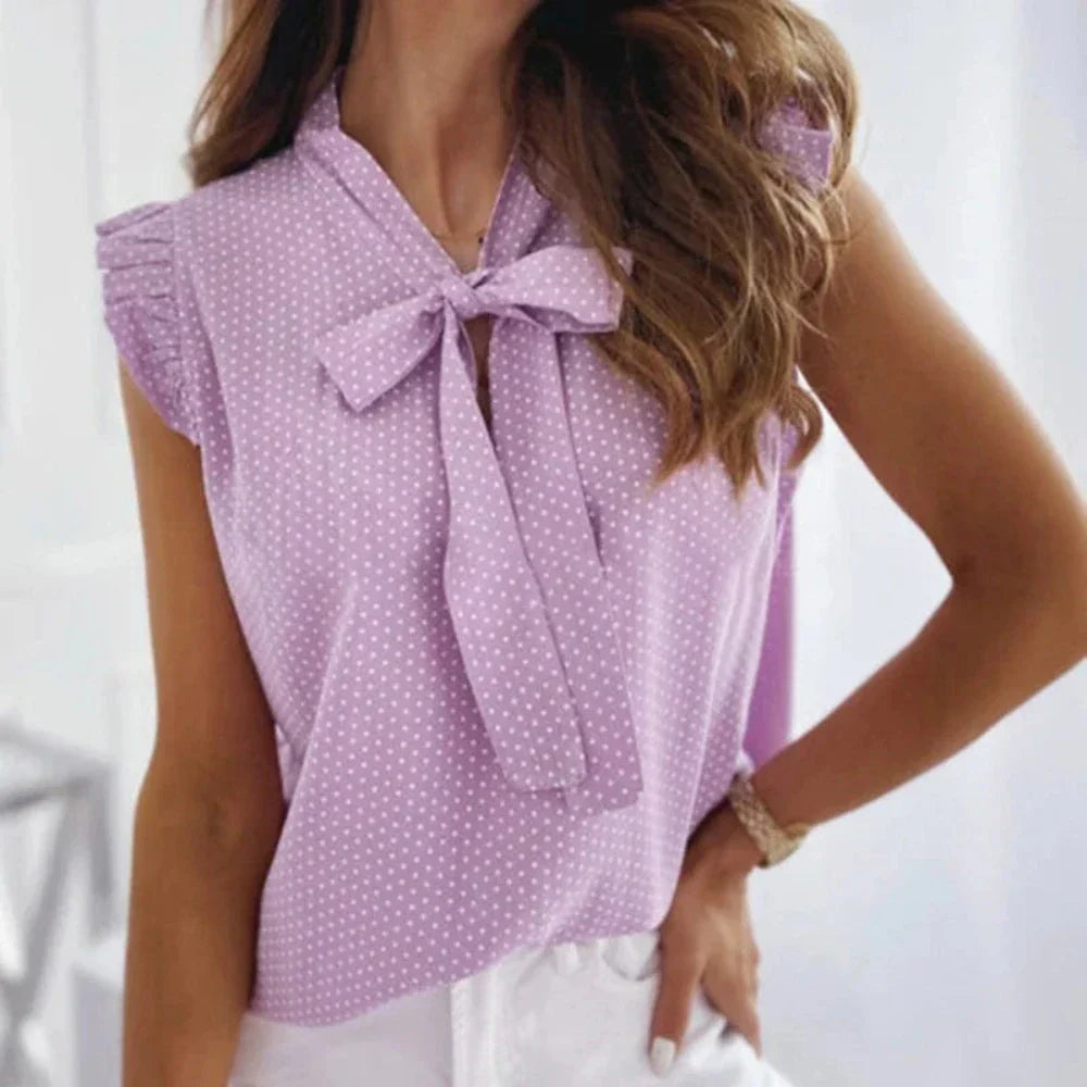 Summer Sleeveless Chiffon Top for Women