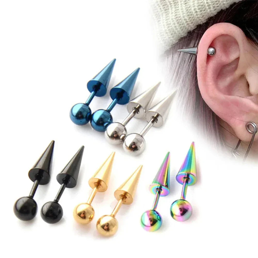 Spike Screw Earrings for All Genders