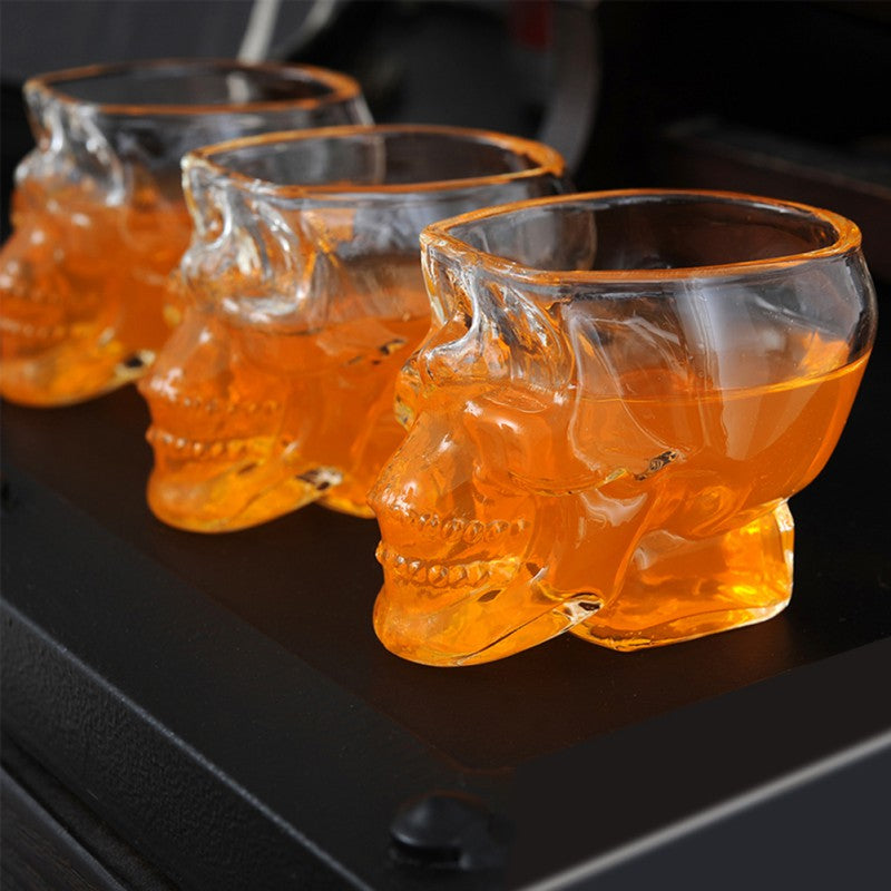 2 Skull Themed Glasses - Set of 2