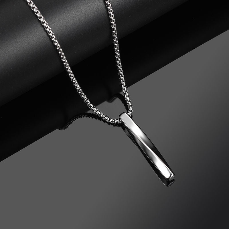 Twisted Stainless Steel Necklace Bar