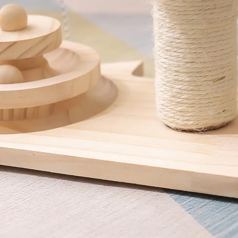 Toy-Infused Pet Tree Scratching Post