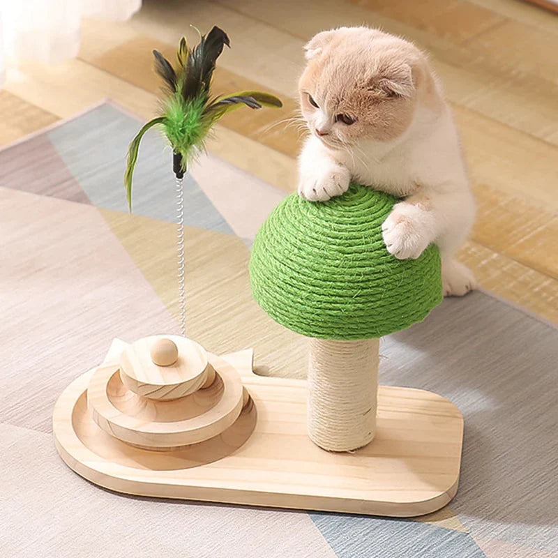 Toy-Infused Pet Tree Scratching Post