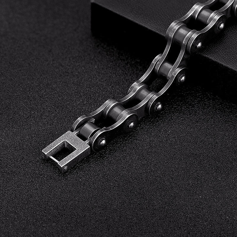 Bicycle Chain Bracelet with Black Coating