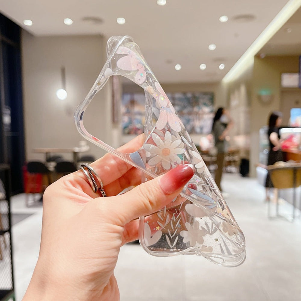Sparkling Clear Floral Phone Case