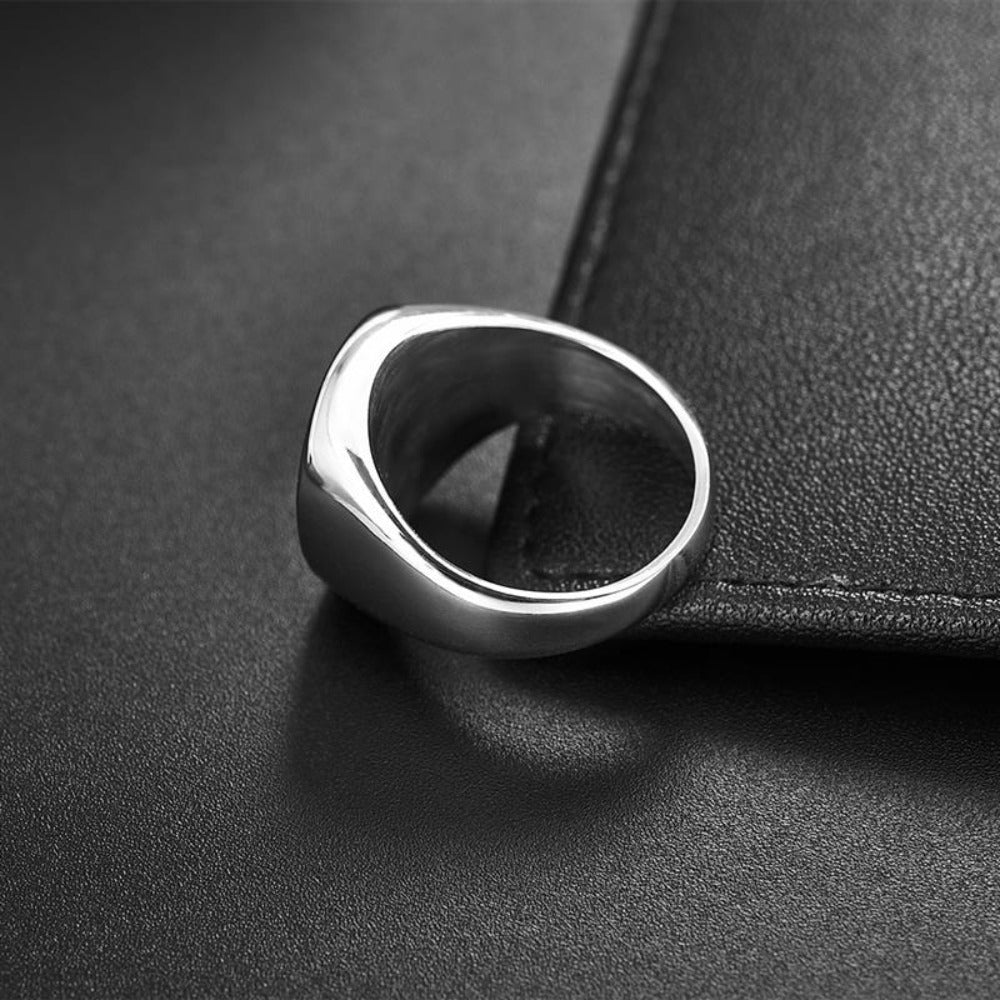 Stainless Steel Signet Ring for Men