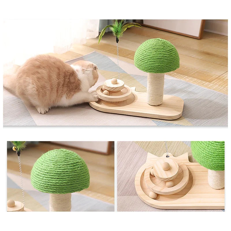 Toy-Infused Pet Tree Scratching Post