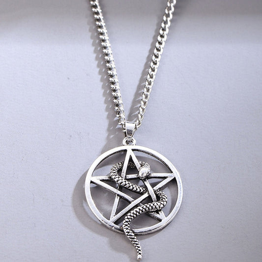 Snake Necklace - A Symbolic Five-Pointed Star Design