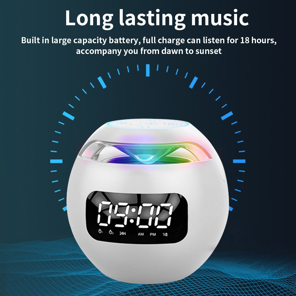 Wireless Bluetooth Speaker with Clock Functionality