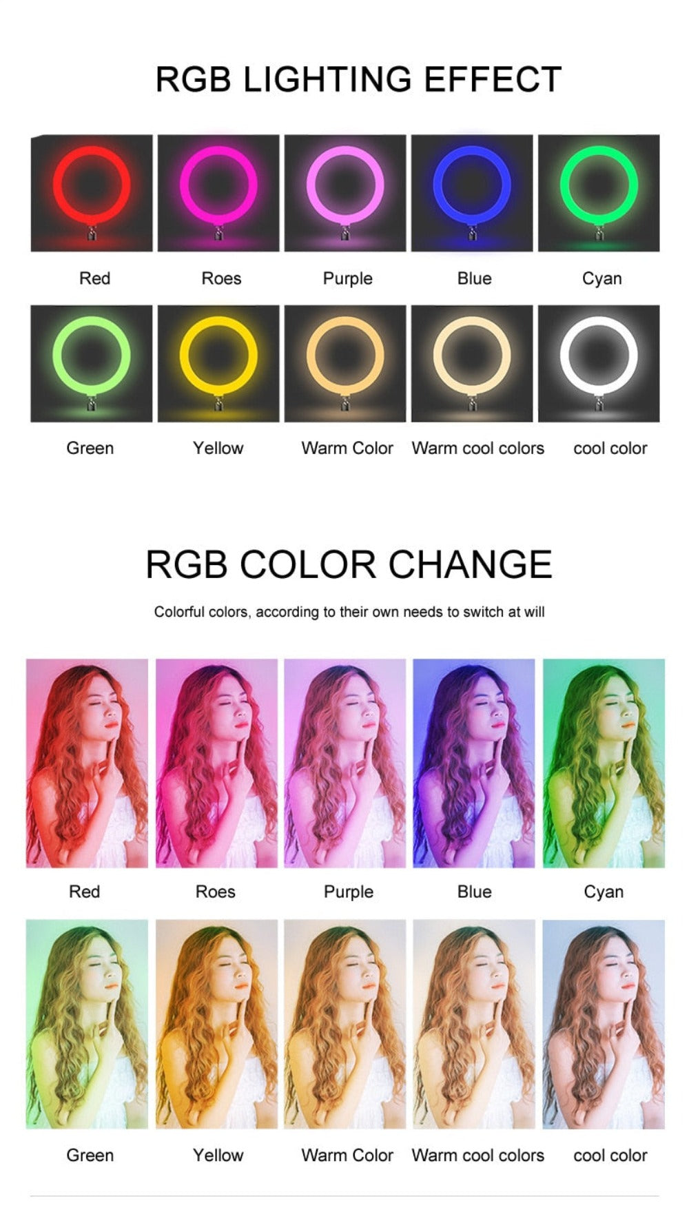Desktop RGB Selfie Ring Light