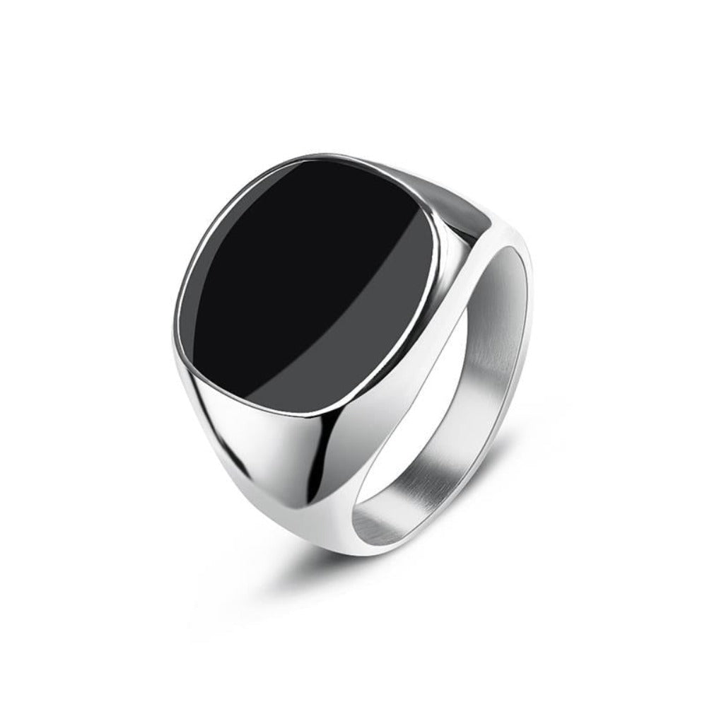 Stainless Steel Signet Ring for Men