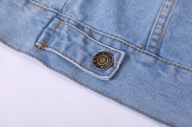 Denim Streetwear Jacket for Men