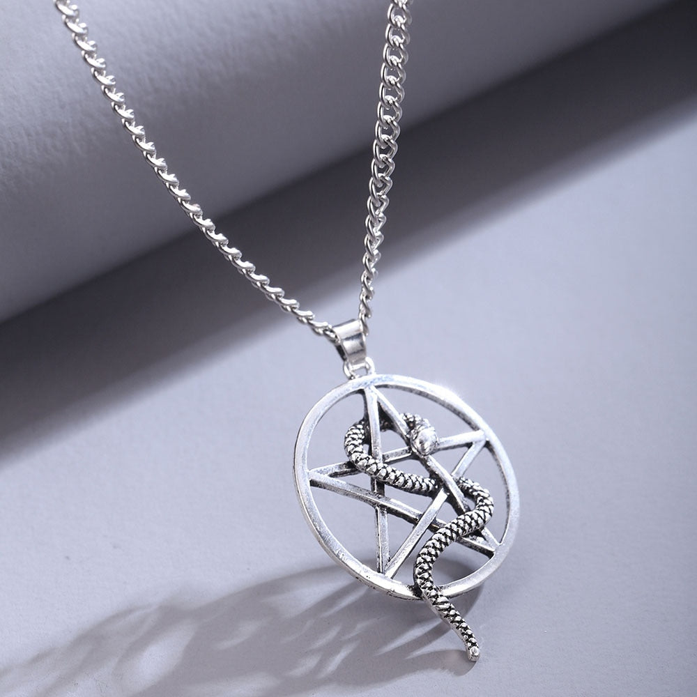 Snake Necklace - A Symbolic Five-Pointed Star Design