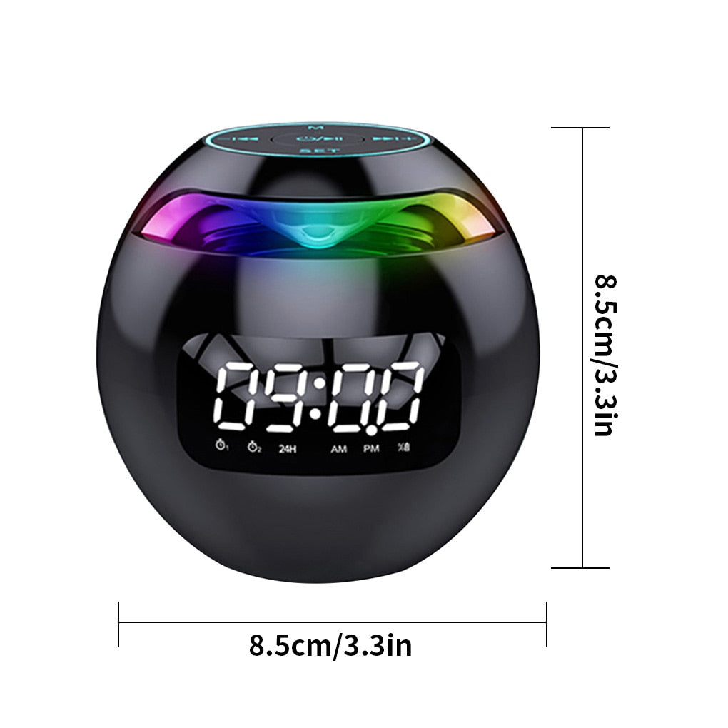 Wireless Bluetooth Speaker with Clock Functionality