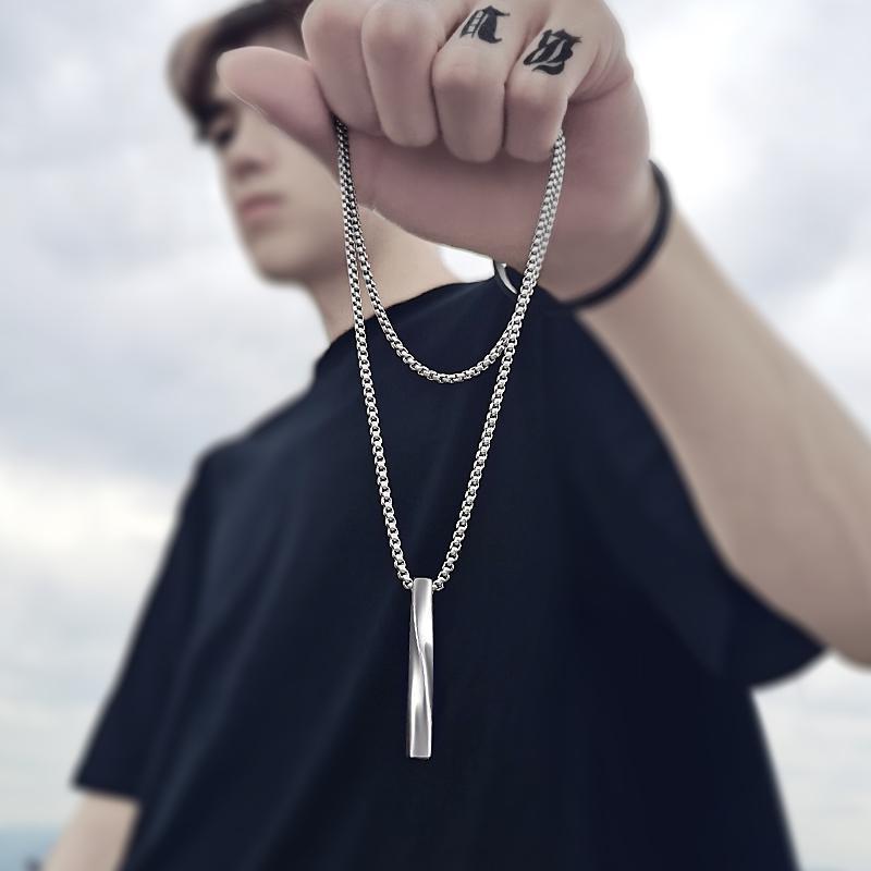 Twisted Stainless Steel Necklace Bar