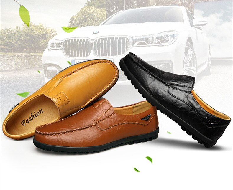 Soft Vegan Leather Men's Casual Loafers