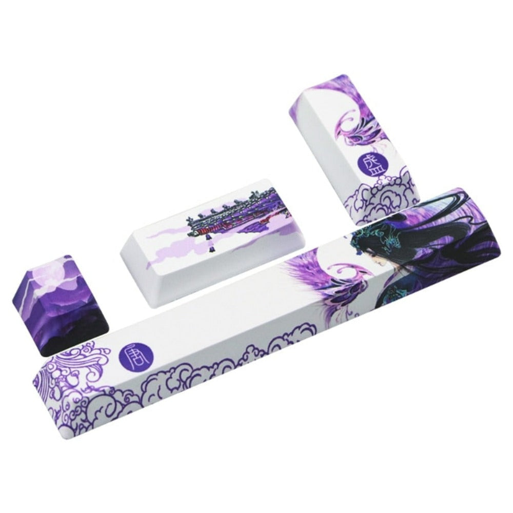 4-Piece Keycap Set with Animated Design