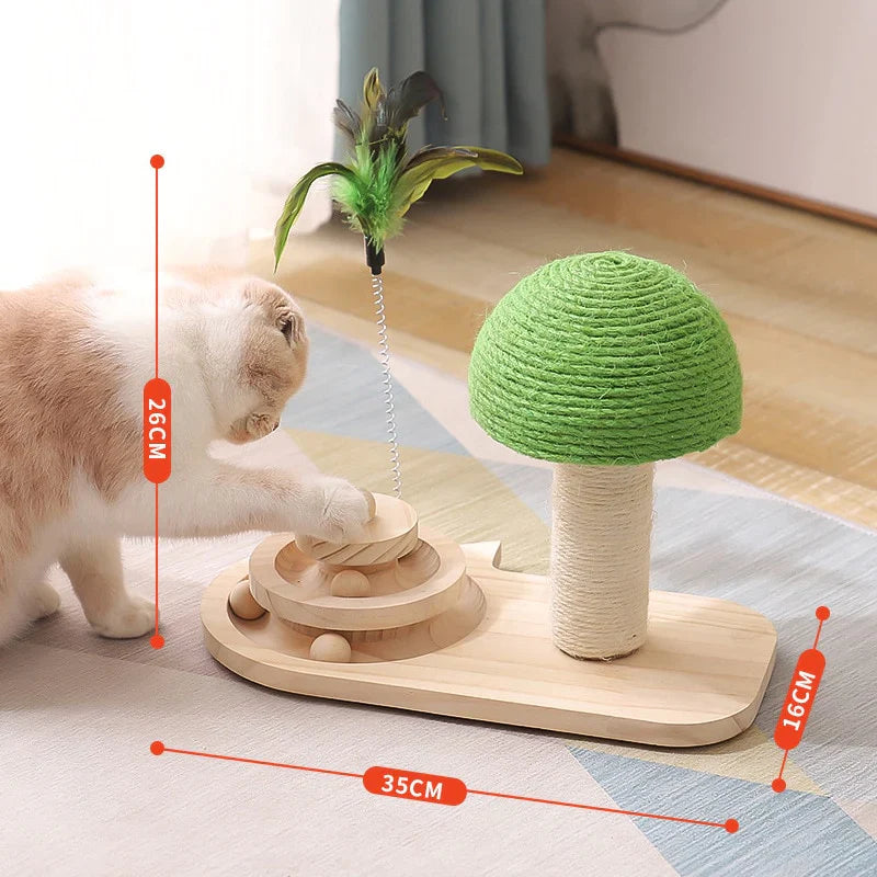 Toy-Infused Pet Tree Scratching Post