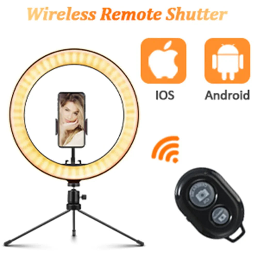 10" Portable Selfie LED Lamp for Tabletop Photography
