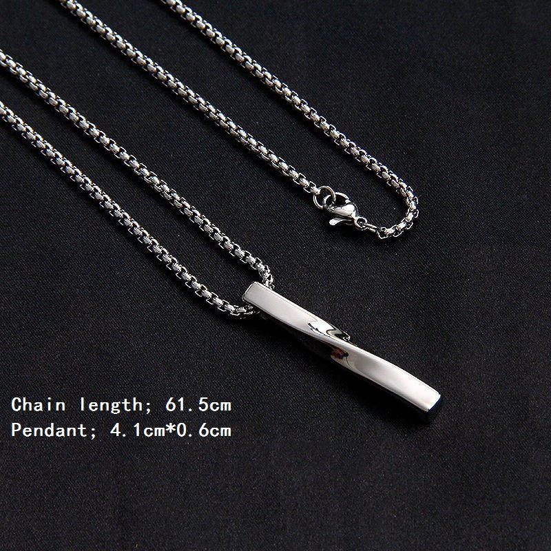 Twisted Stainless Steel Necklace Bar