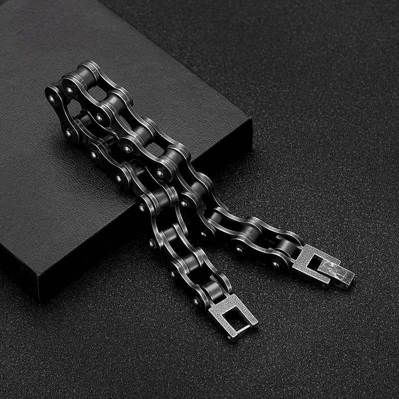 Bicycle Chain Bracelet with Black Coating