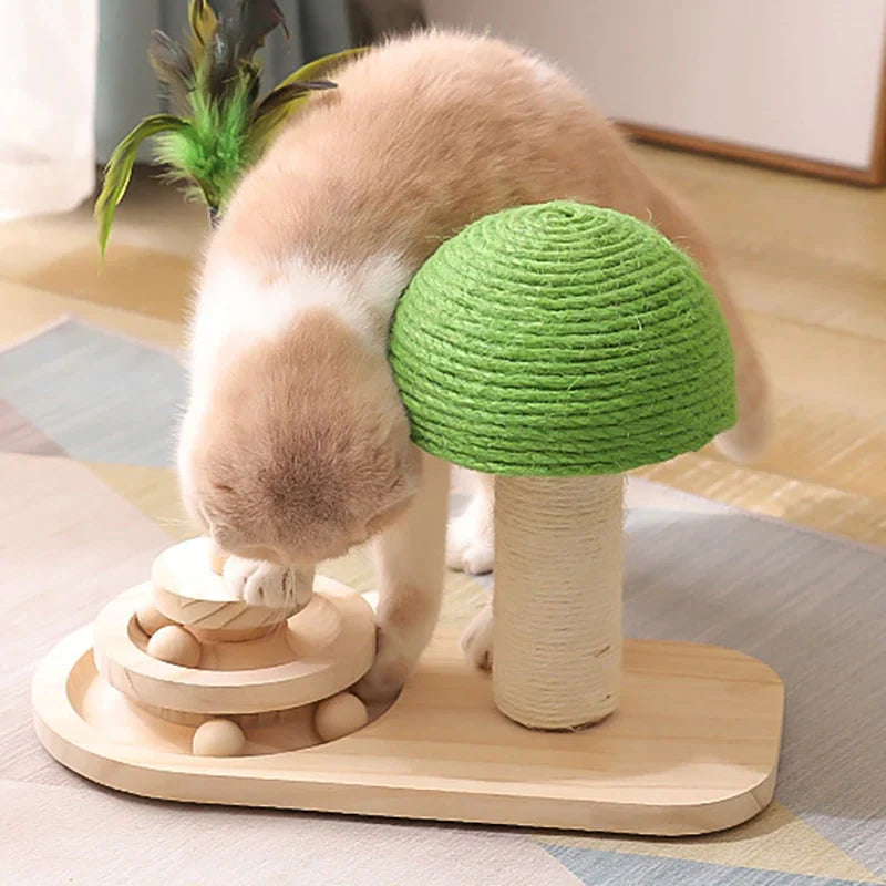 Toy-Infused Pet Tree Scratching Post