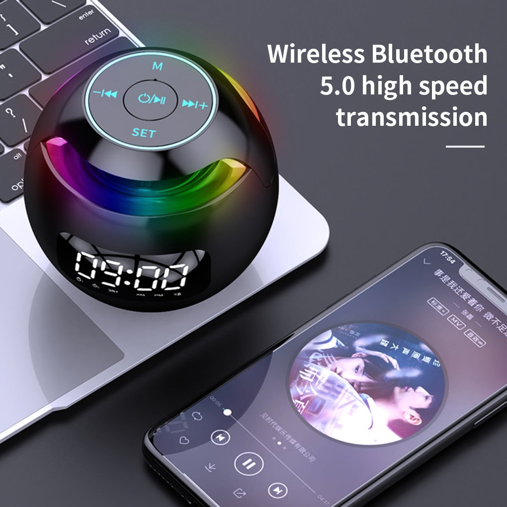 Wireless Bluetooth Speaker with Clock Functionality