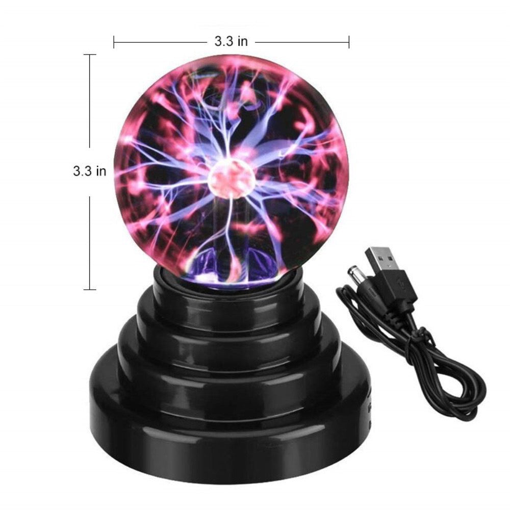 3" Plasma Ball with Glass Enclosure Creates Magical Atmosphere