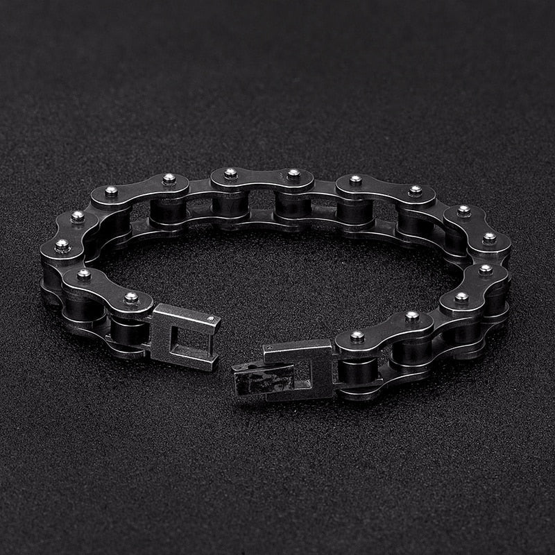 Bicycle Chain Bracelet with Black Coating