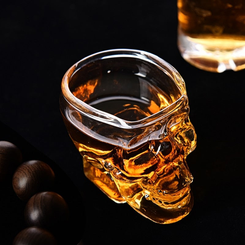 2 Skull Themed Glasses - Set of 2