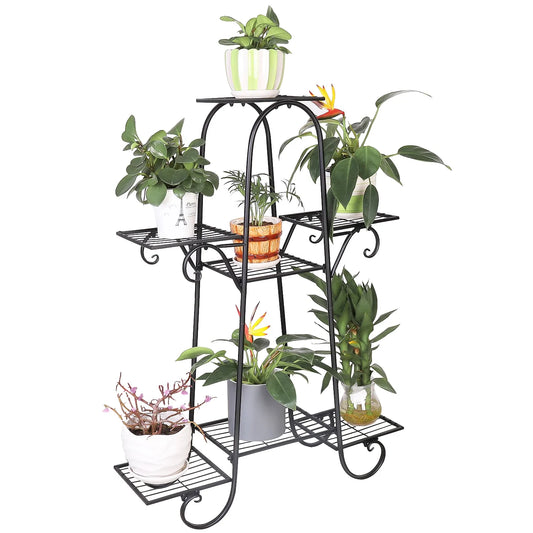 7-Tier Metal Plant Stand for Pots