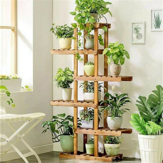 6 Tier Wooden Plant Stand for Indoor Home Decor
